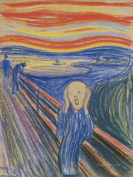 El grito de Edvard Munch 1895 pastel Pinturas al óleo
